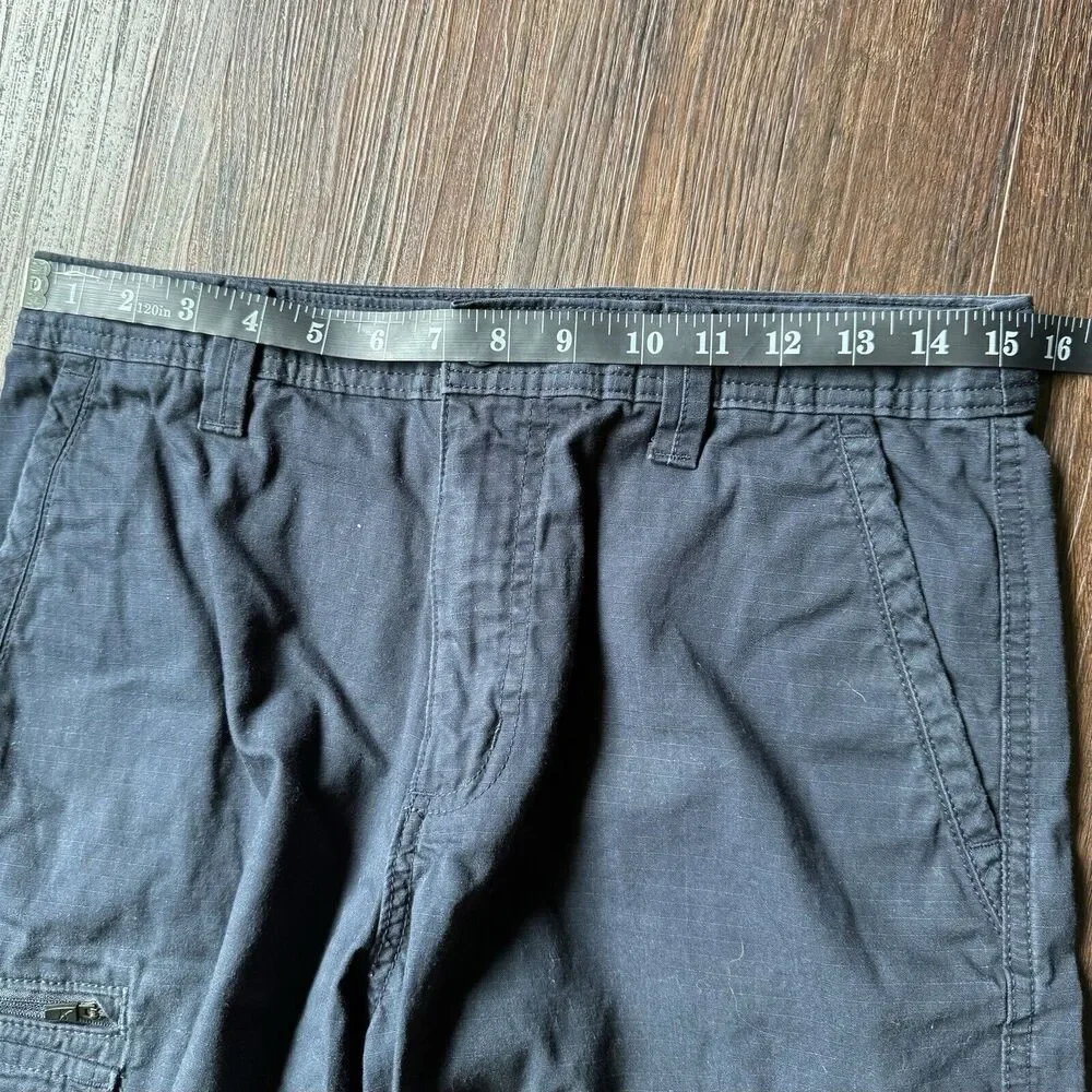 Eddie Bauer Navy Blue 100% Cotton Cargo Shorts Men's size 30, 7 Pockets, Utility